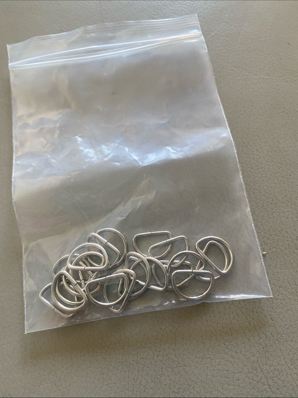 Silver D-Ring pack of 20 0.5”